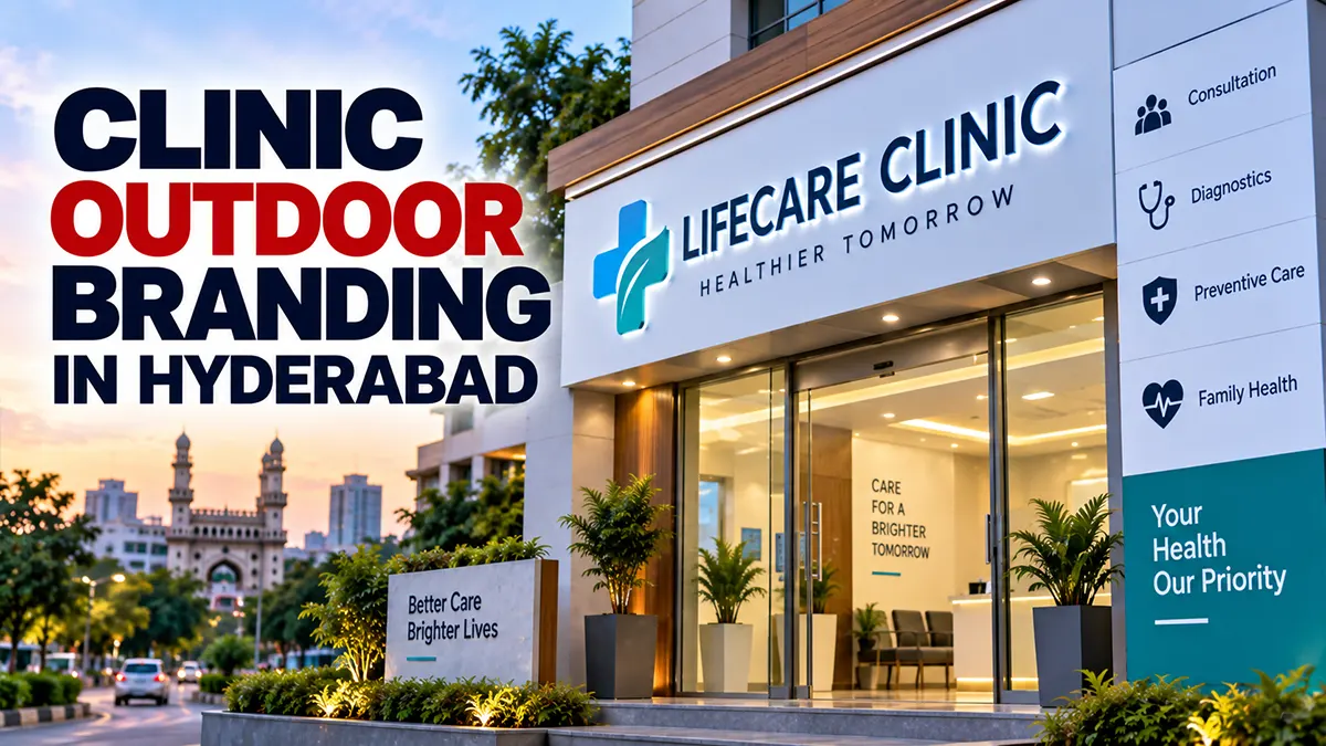 Clinic outdoor branding ideas in Hyderabad