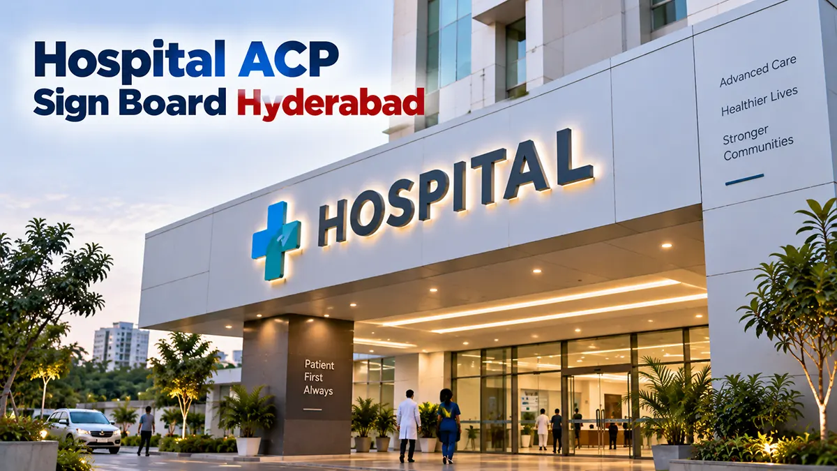 Hospital ACP sign board in Hyderabad
