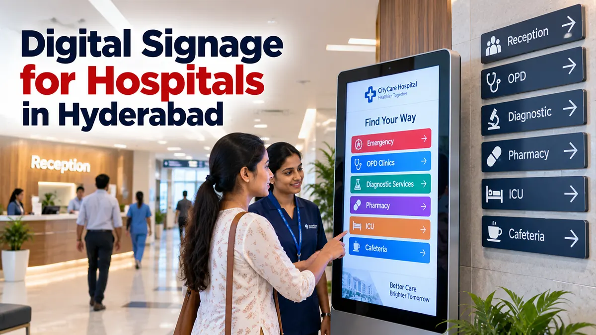 Hospital digital signage and wayfinding in Hyderabad