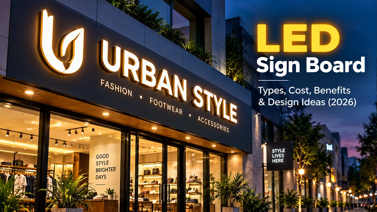 LED sign board for business storefront