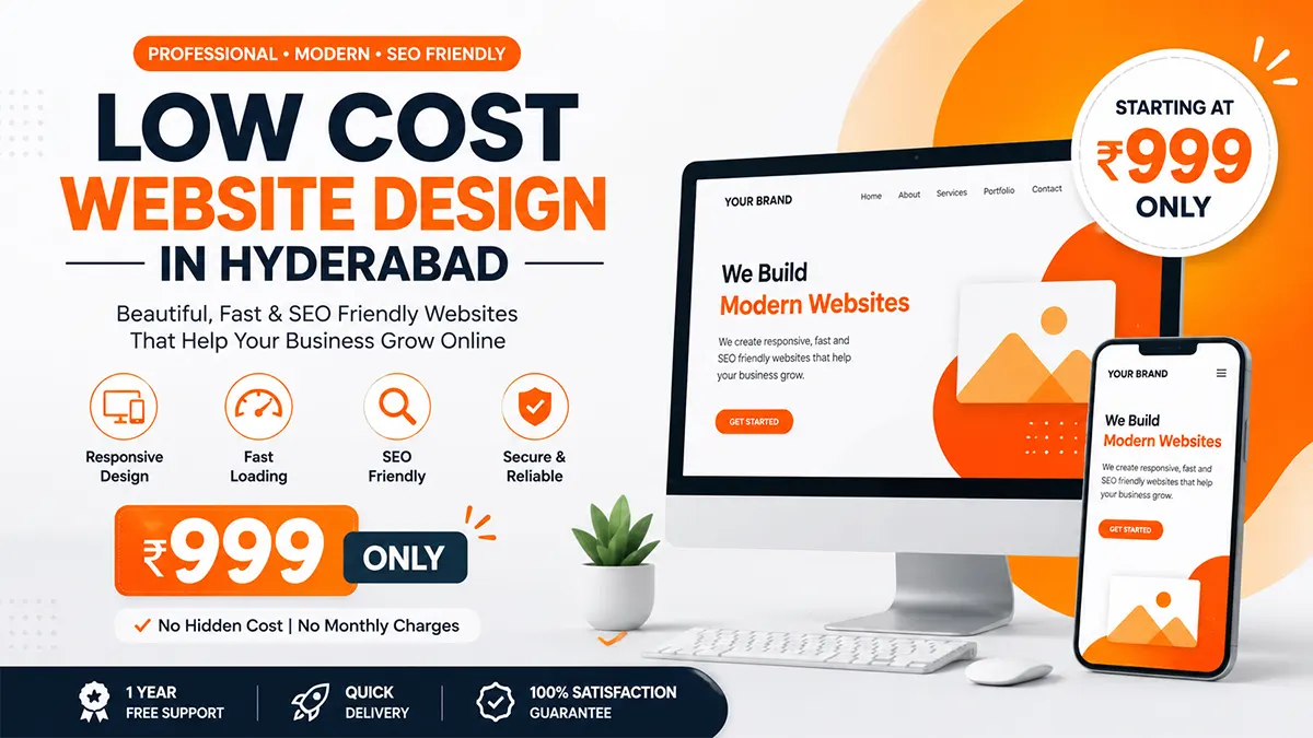 Low cost website design in Hyderabad